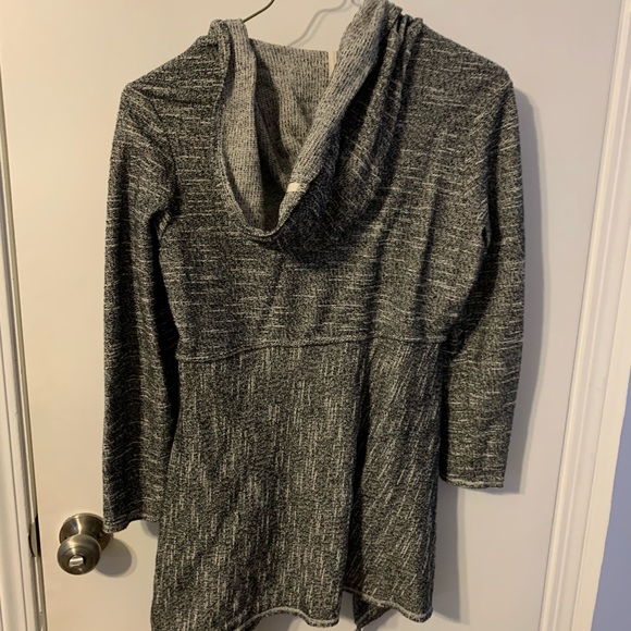 Asymmetrical Hooded Cardigan - Picture 2 of 3